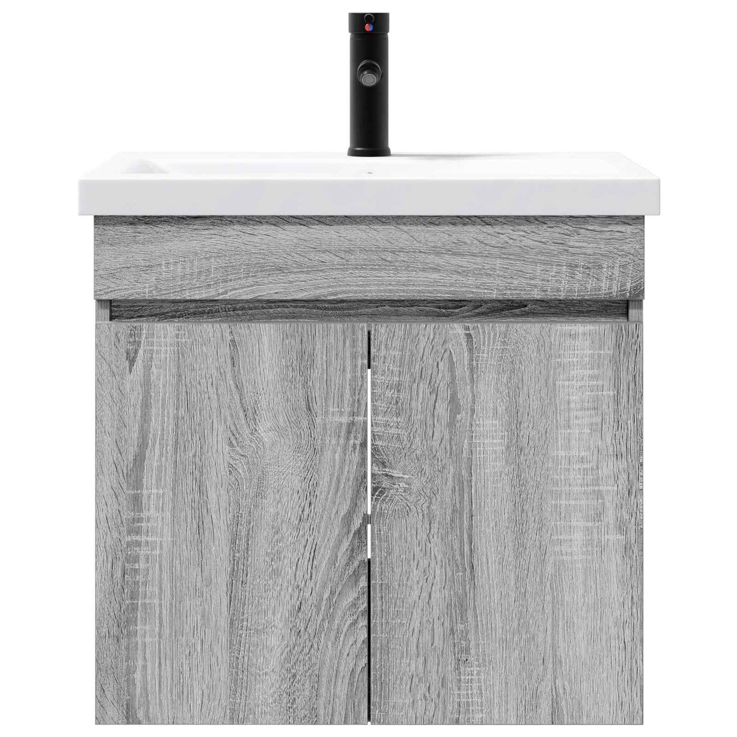 Badkamermeubel met kraan Grijs Sonoma 61 x 40 x 74,5 cm is nu te koop bij PeponiXL, paradijselijk wonen!