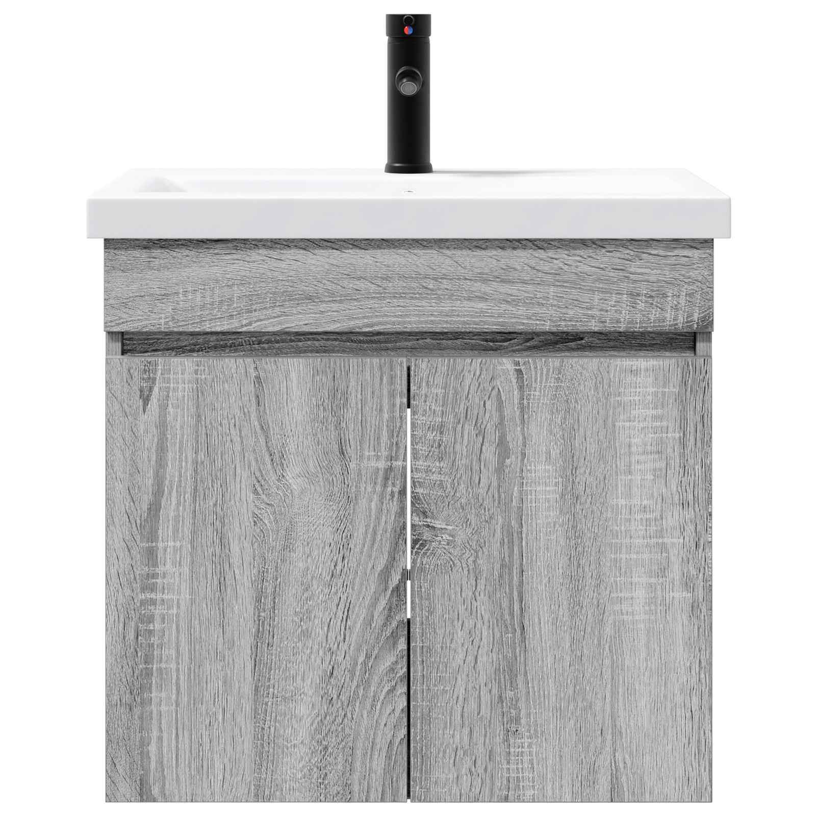 Badkamermeubel met kraan Grijs Sonoma 61 x 40 x 74,5 cm is nu te koop bij PeponiXL, paradijselijk wonen!