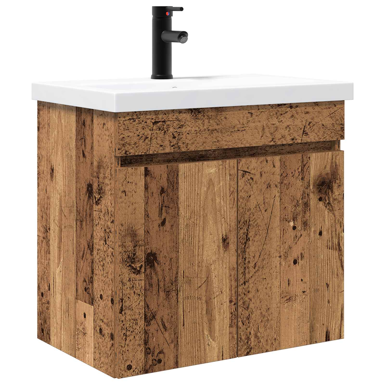 Badkamer wastafel met wasbak Oud hout 61 x 39 x 58 cm is nu te koop bij PeponiXL, paradijselijk wonen!