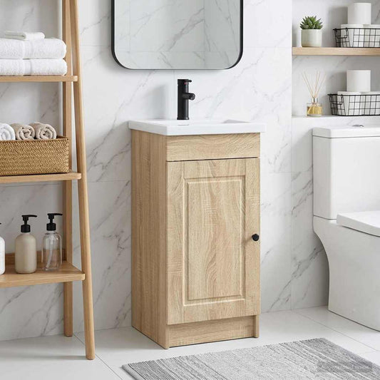 Badkamermeubel met Wasbak Sonoma Eiken 42 x 40 x 84,5 cm is nu te koop bij PeponiXL, paradijselijk wonen!