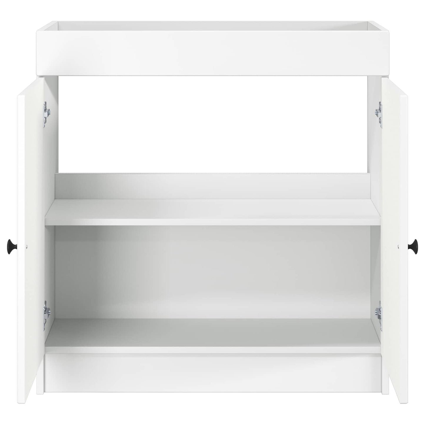Badkamer onder wastafel kast Wit 56 x 37,5 x 81 cm Bewerkt hout is nu te koop bij PeponiXL, paradijselijk wonen!