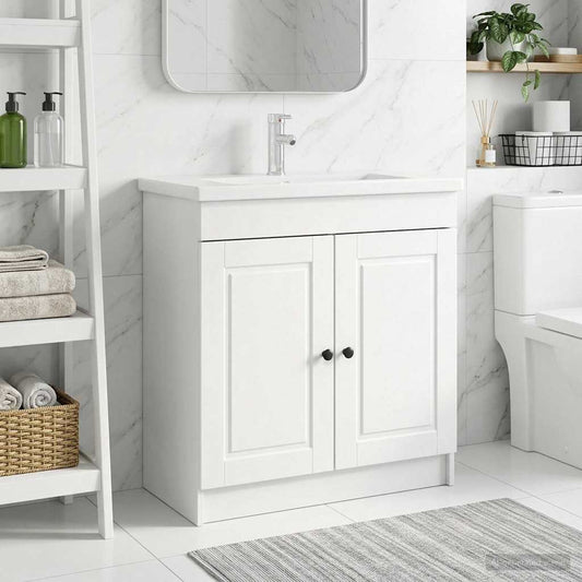 Badkamer onder wastafel kast Wit 78,5 x 37,5 x 81 cm is nu te koop bij PeponiXL, paradijselijk wonen!