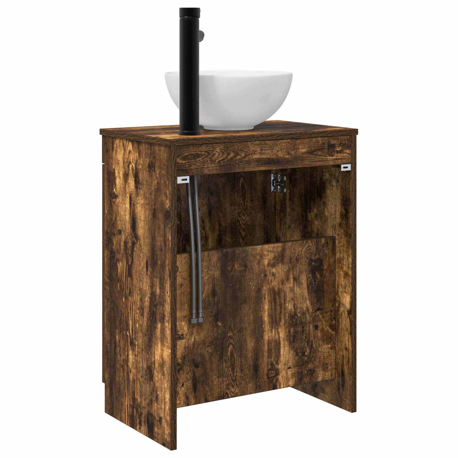 Badkamermeubel met Wasbak Gerookt eiken 54 x 35 x 83 cm is nu te koop bij PeponiXL, paradijselijk wonen!
