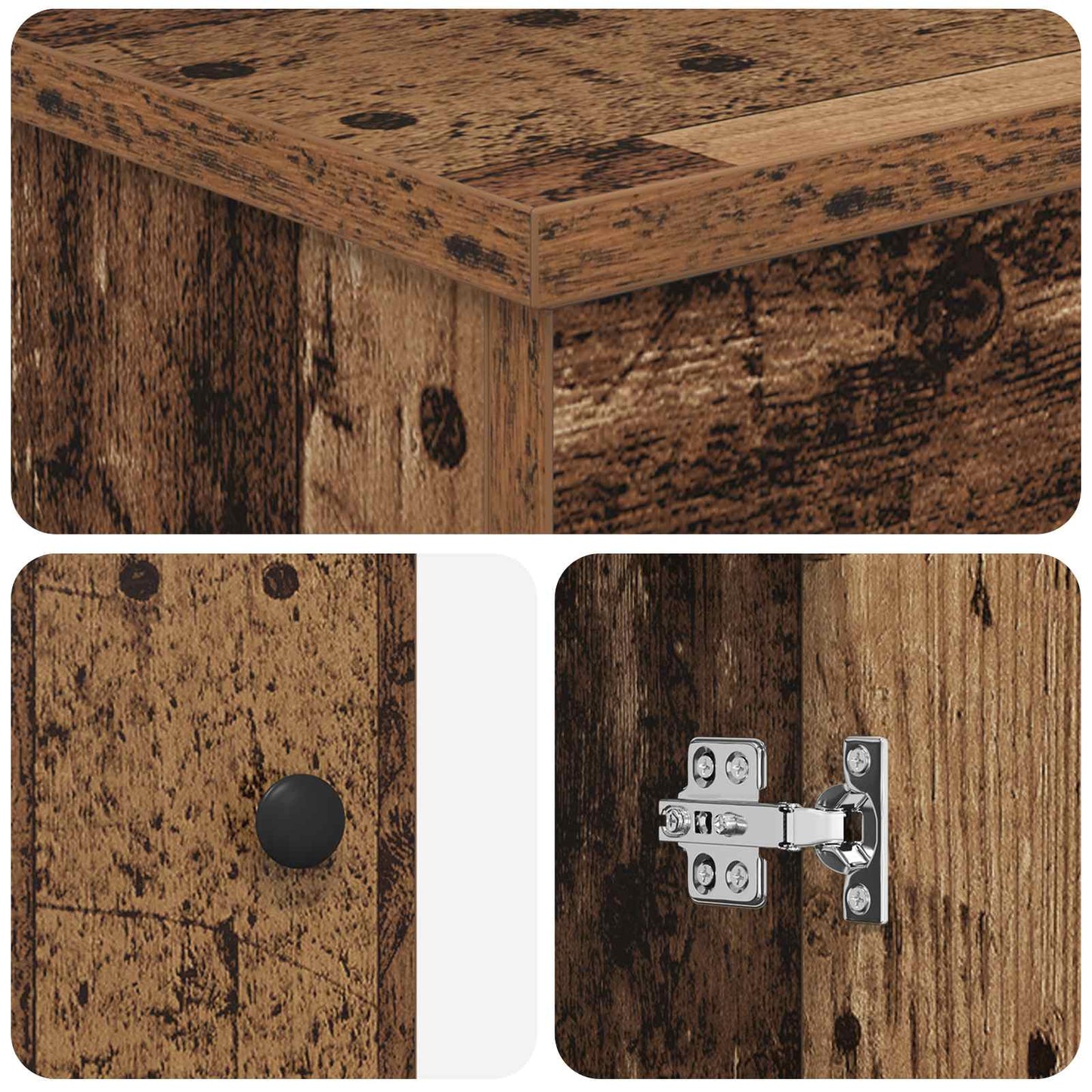 Badkamermeubel met Wasbak Oud hout 54 x 35 x 83 cm Bewerkt hout is nu te koop bij PeponiXL, paradijselijk wonen!