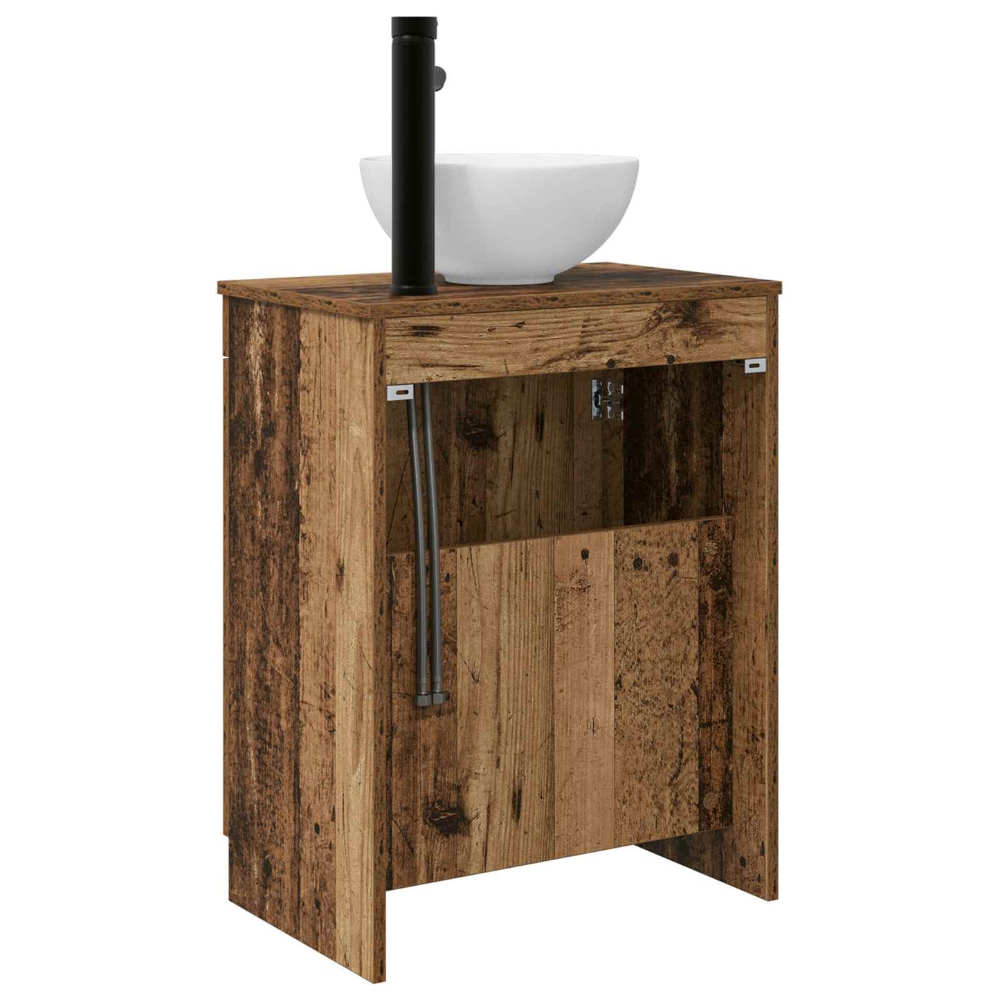 Badkamermeubel met Wasbak Oud hout 54 x 35 x 83 cm Bewerkt hout is nu te koop bij PeponiXL, paradijselijk wonen!