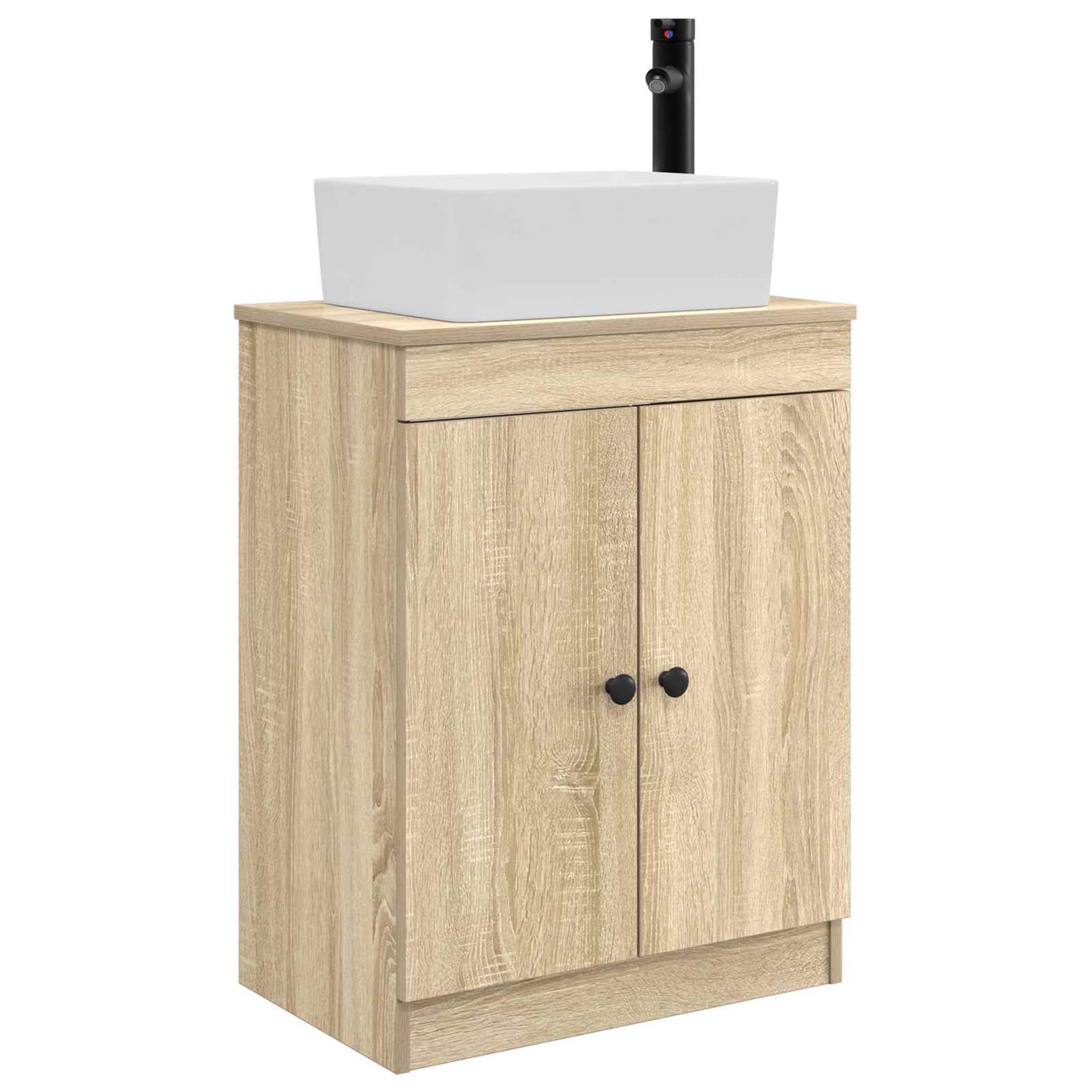 Badkamermeubel met Wasbak Sonoma Eiken 54 x 35 x 83 cm is nu te koop bij PeponiXL, paradijselijk wonen!