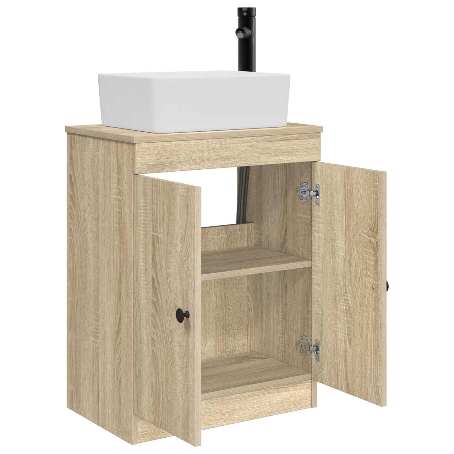 Badkamermeubel met Wasbak Sonoma Eiken 54 x 35 x 83 cm is nu te koop bij PeponiXL, paradijselijk wonen!