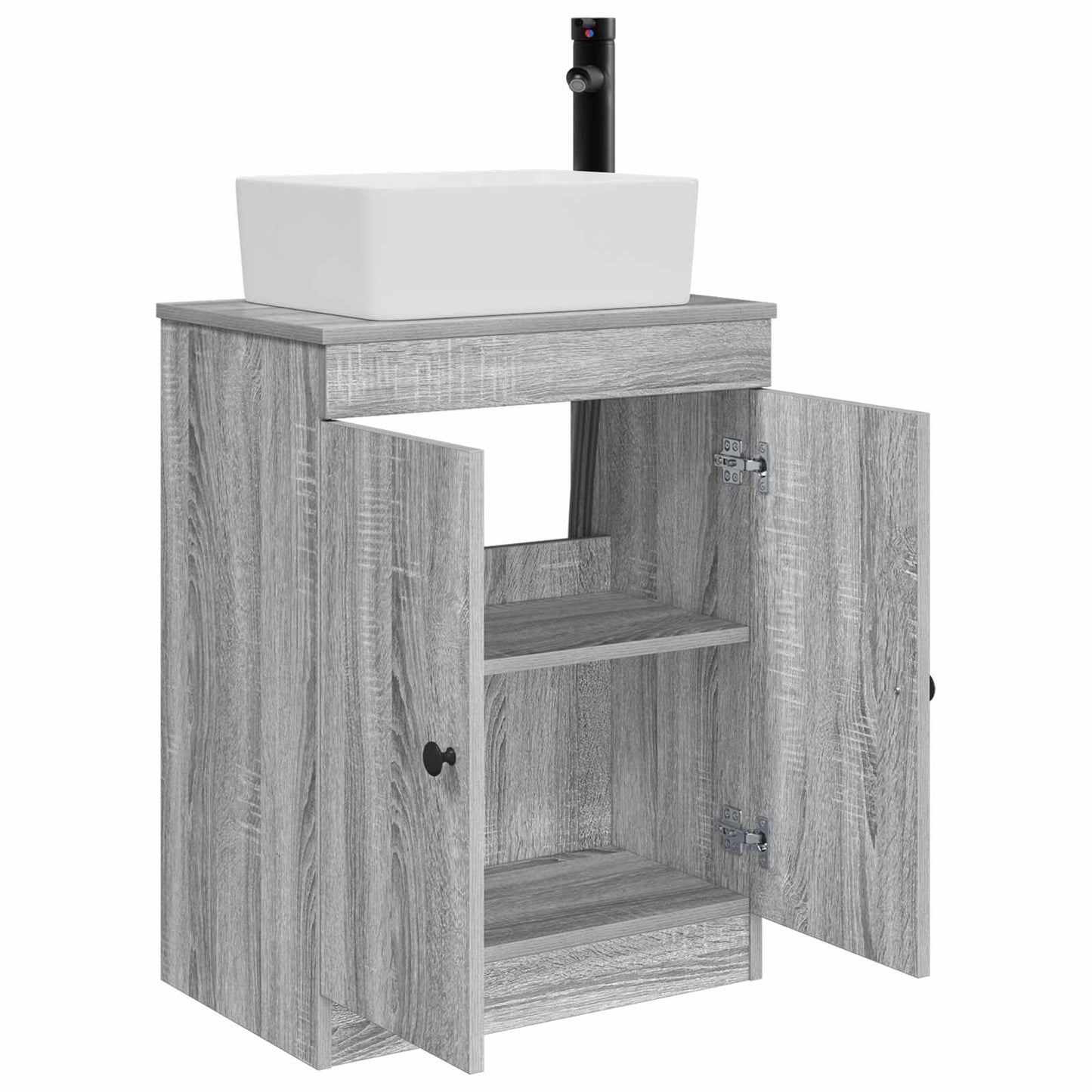 Badkamermeubel met Wasbak Grijs Sonoma 54 x 35 x 83 cm is nu te koop bij PeponiXL, paradijselijk wonen!