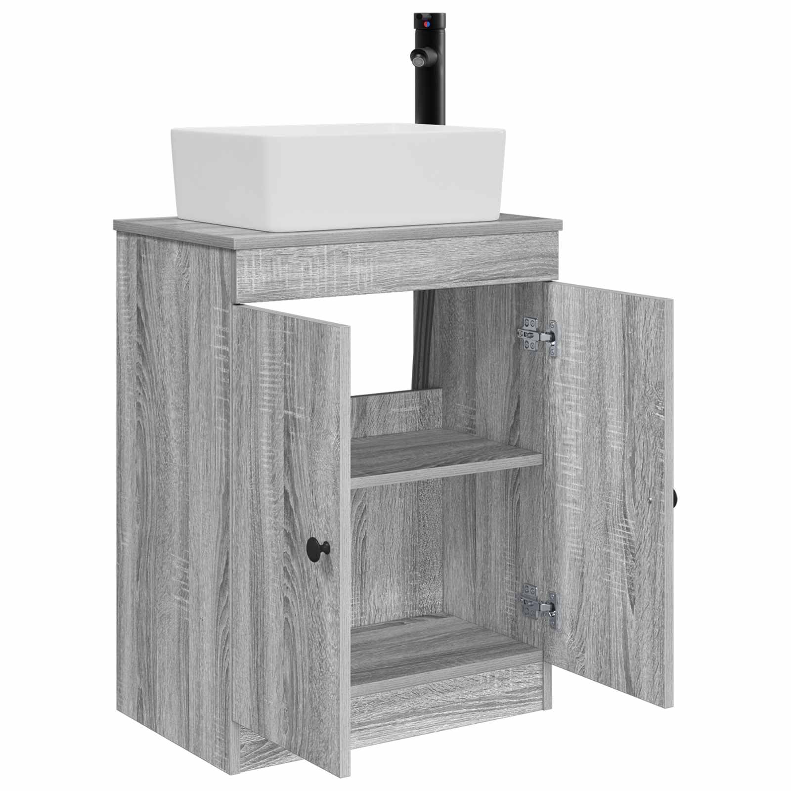 Badkamermeubel met Wasbak Grijs Sonoma 54 x 35 x 83 cm is nu te koop bij PeponiXL, paradijselijk wonen!