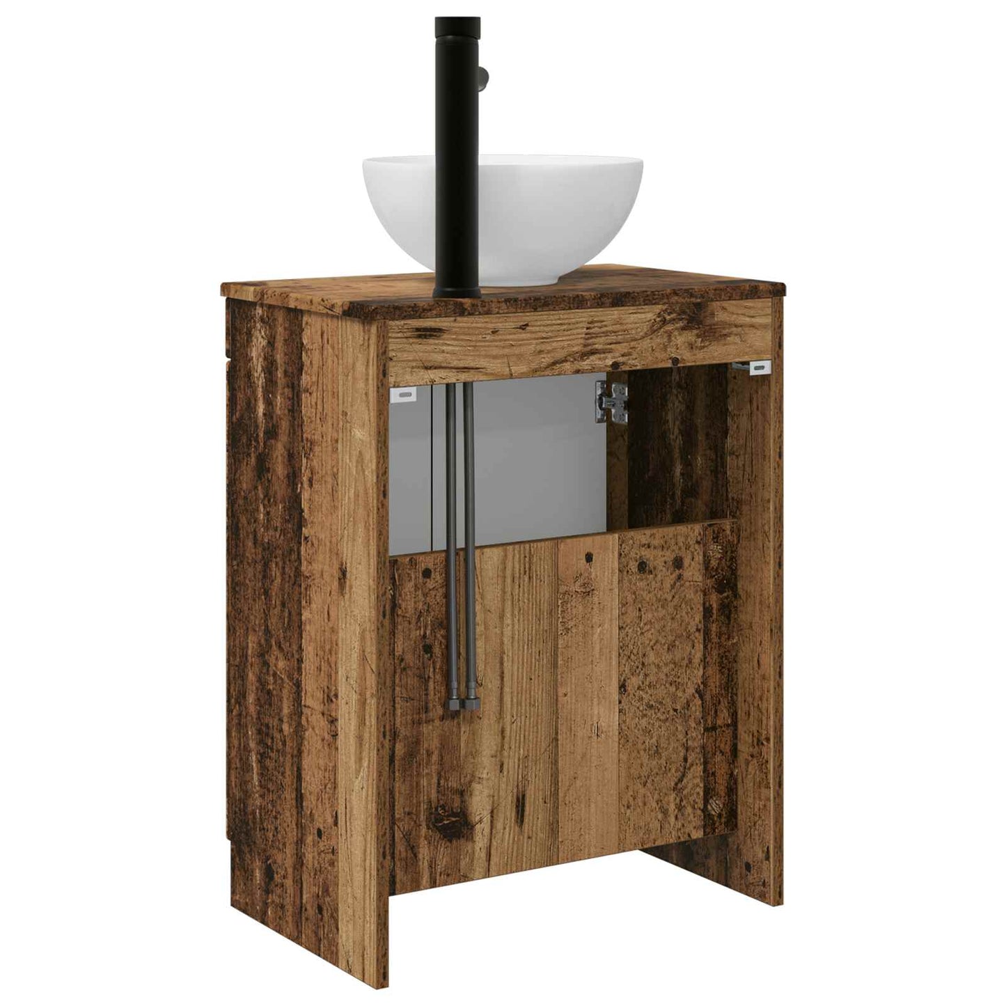 Badkamermeubel met Wasbak Oud hout 54 x 35 x 83 cm Bewerkt hout is nu te koop bij PeponiXL, paradijselijk wonen!