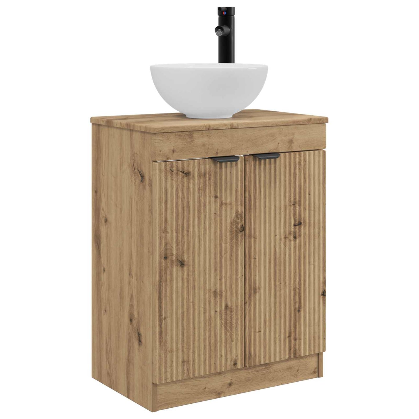 Badkamermeubel met Wasbak Artisanaal eiken 54 x 35 x 83 cm is nu te koop bij PeponiXL, paradijselijk wonen!