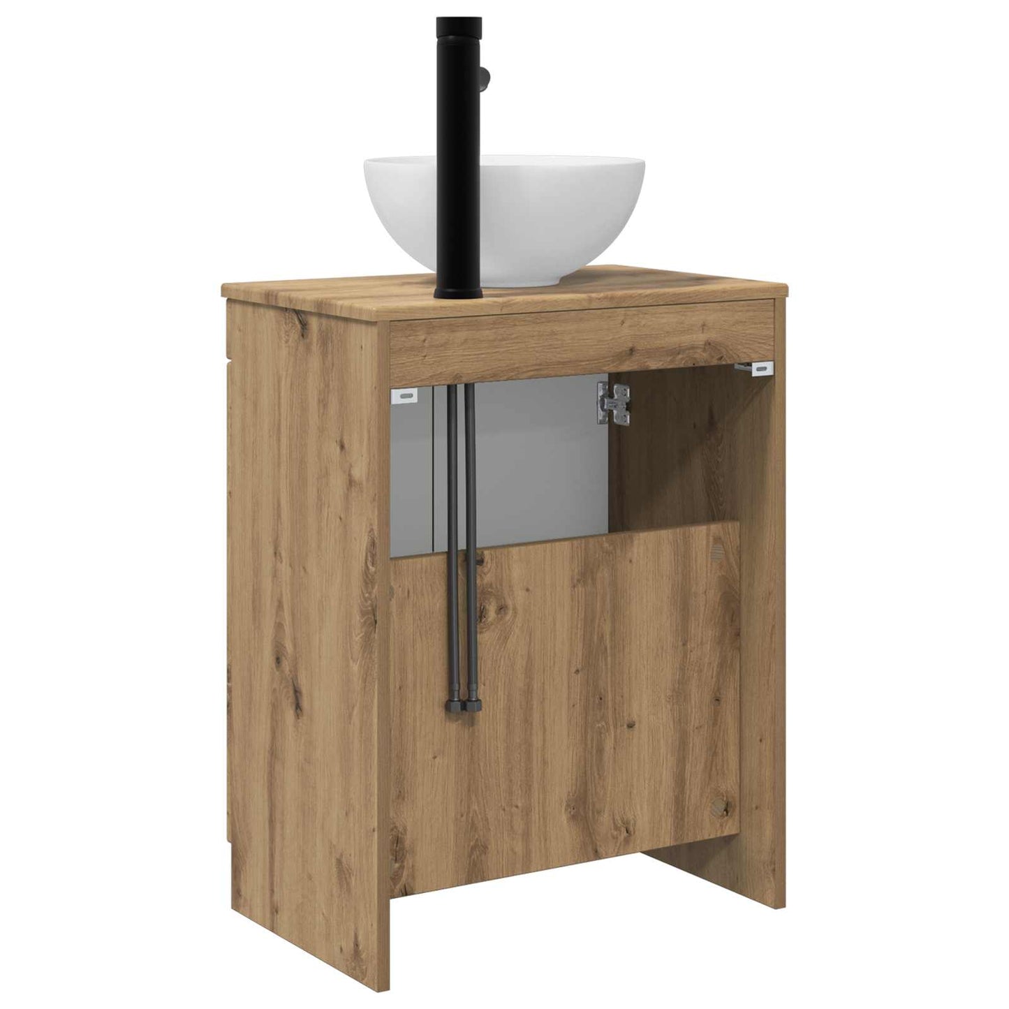 Badkamermeubel met Wasbak Artisanaal eiken 54 x 35 x 83 cm is nu te koop bij PeponiXL, paradijselijk wonen!