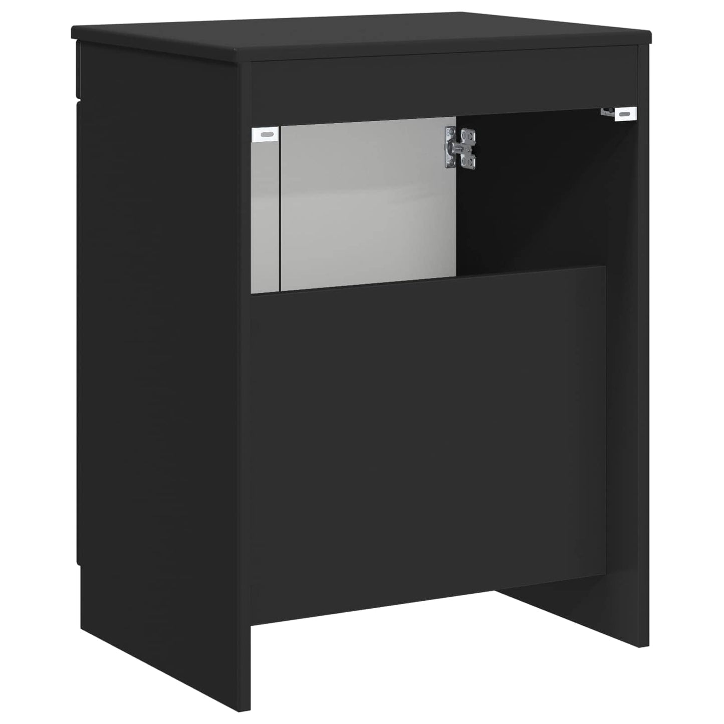 Badkamerkast Zwart 54 x 41 x 70 cm Bewerkt hout is nu te koop bij PeponiXL, paradijselijk wonen!