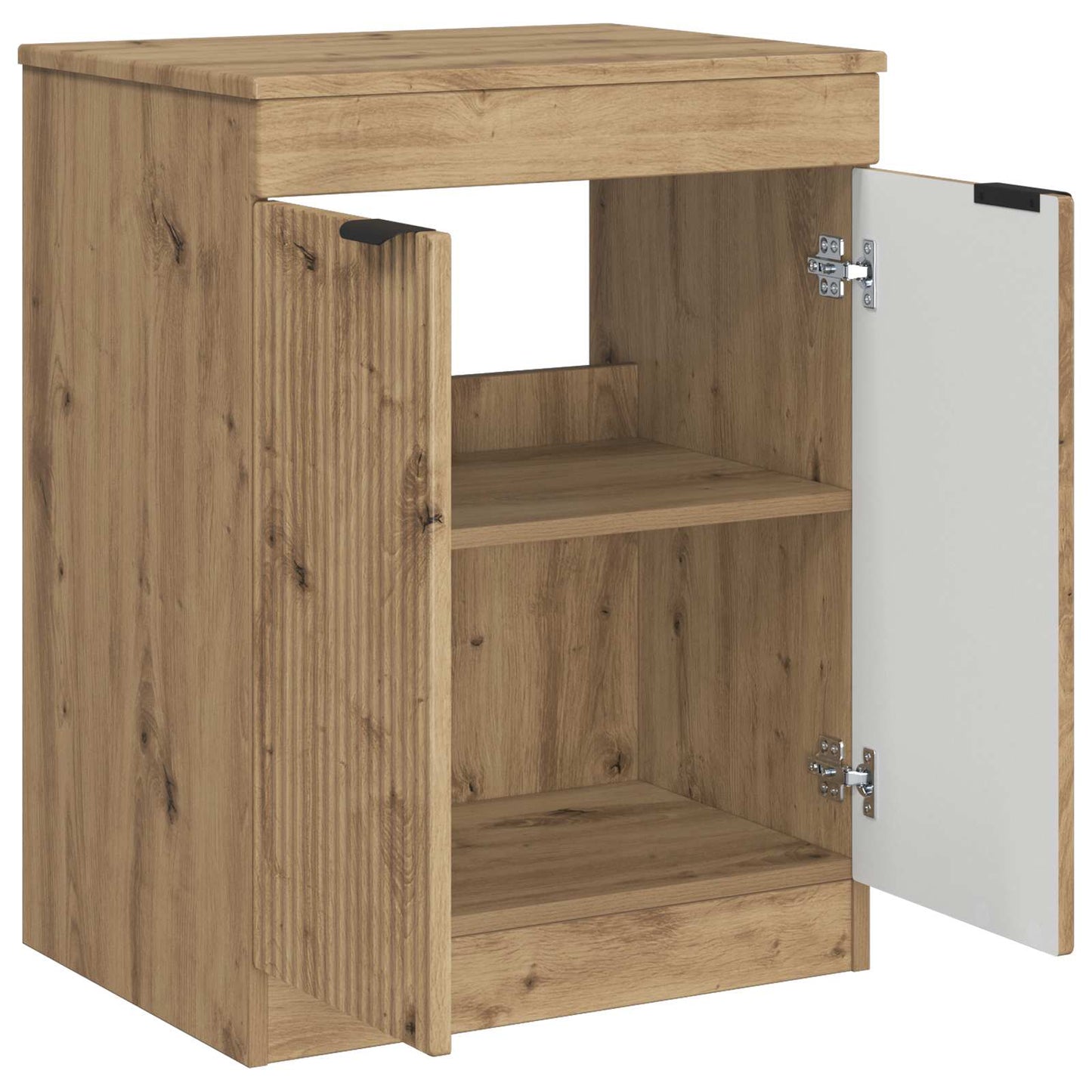 Badkamerkast Artisanaal eiken 54 x 41 x 70 cm Bewerkt hout is nu te koop bij PeponiXL, paradijselijk wonen!