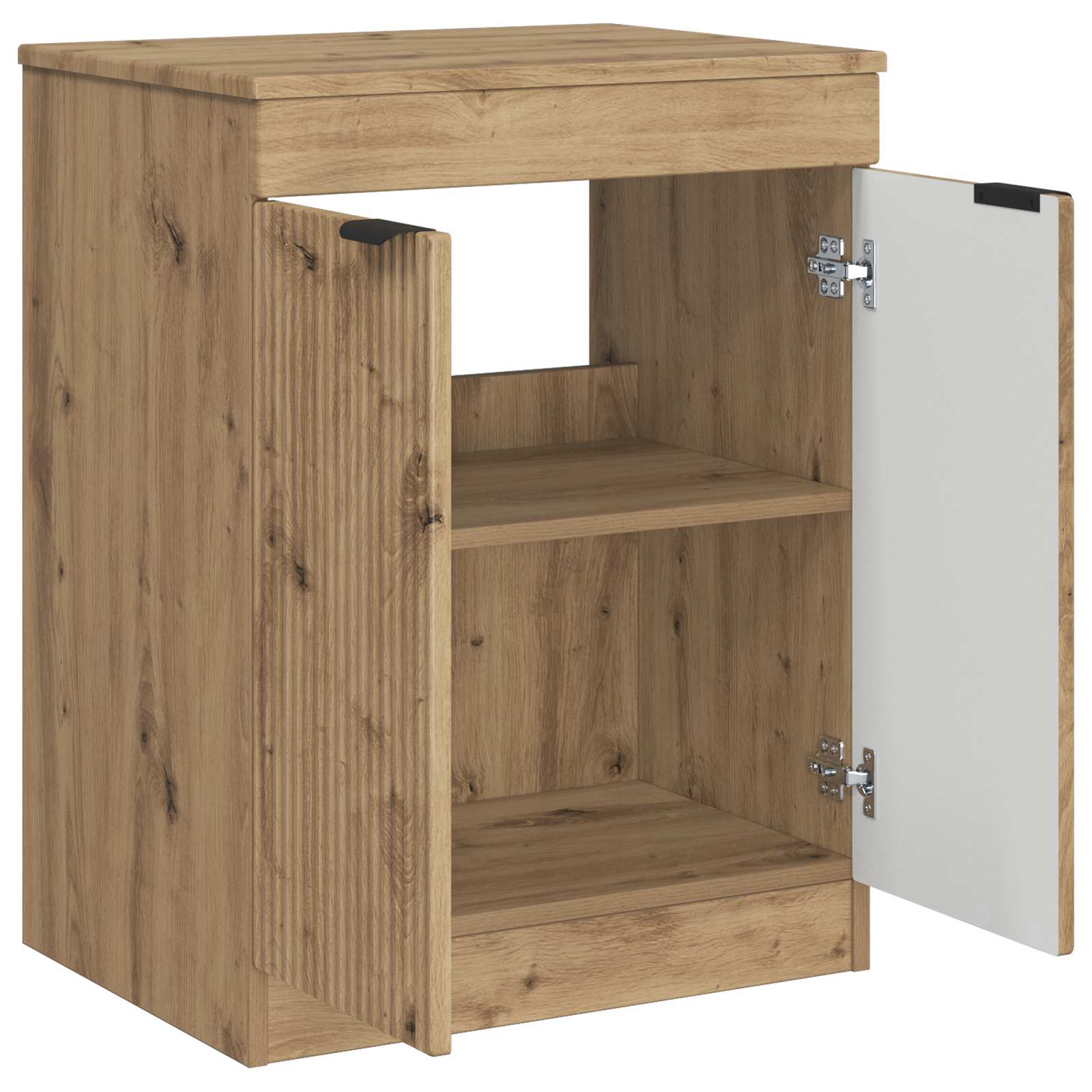 Badkamerkast Artisanaal eiken 54 x 41 x 70 cm Bewerkt hout is nu te koop bij PeponiXL, paradijselijk wonen!