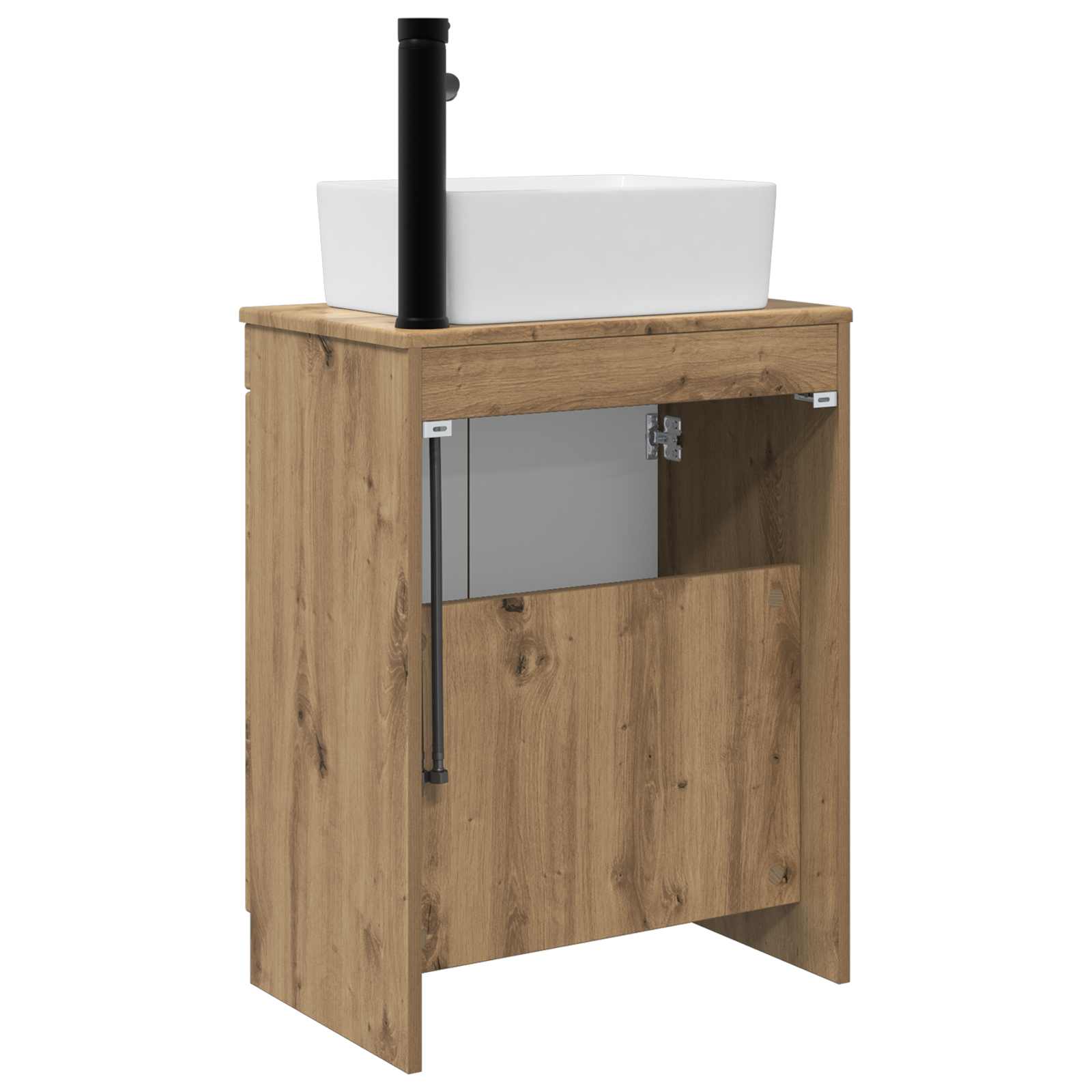 Badkamermeubel met Wasbak Artisanaal eiken 54 x 35 x 83 cm is nu te koop bij PeponiXL, paradijselijk wonen!
