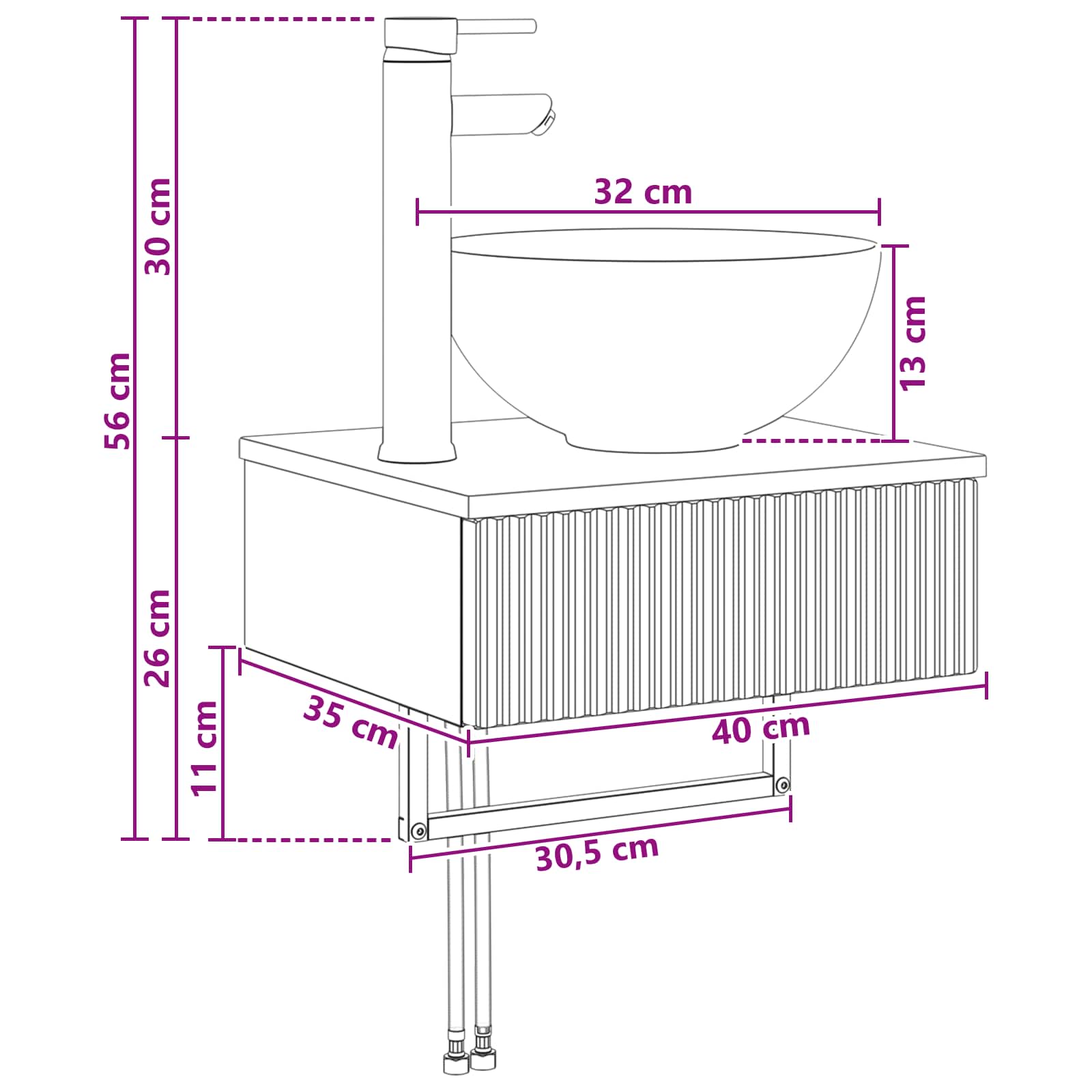Wandgemonteerde Wastafel Betongrijs 40 x 35 x 39 cm is nu te koop bij PeponiXL, paradijselijk wonen!