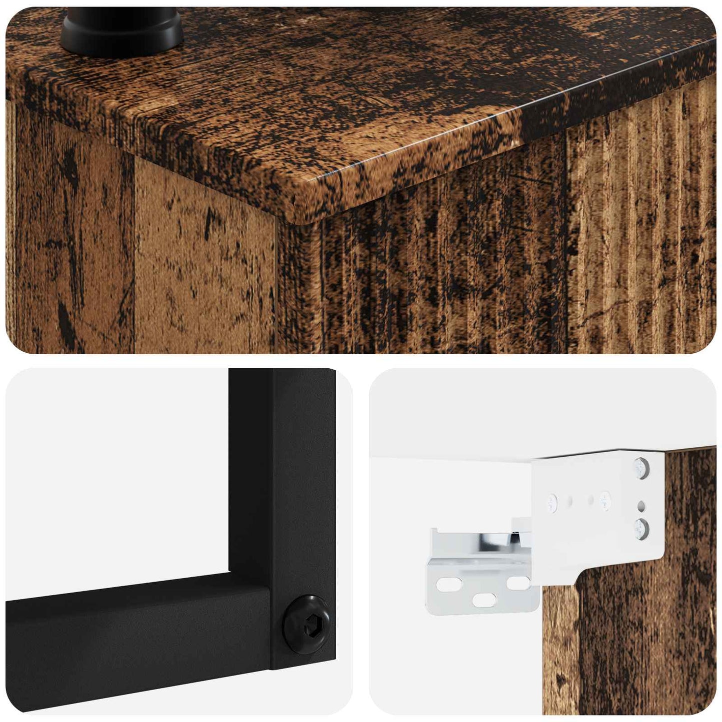 Wandgemonteerde Wastafel Oud hout 50 x 41 x 39 cm Bewerkt hout is nu te koop bij PeponiXL, paradijselijk wonen!