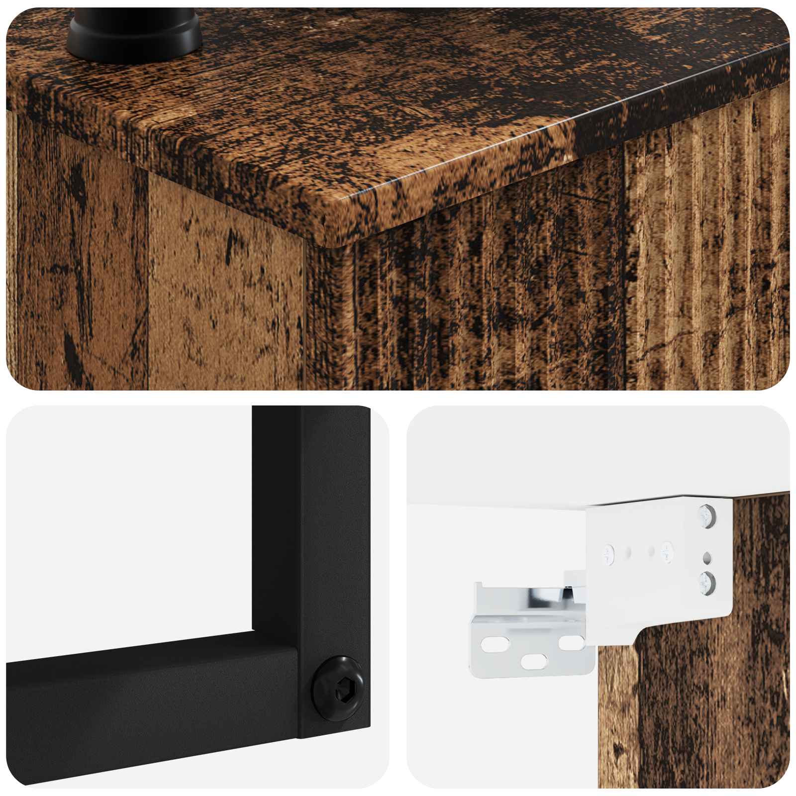 Wandgemonteerde Wastafel Oud hout 50 x 41 x 39 cm Bewerkt hout is nu te koop bij PeponiXL, paradijselijk wonen!