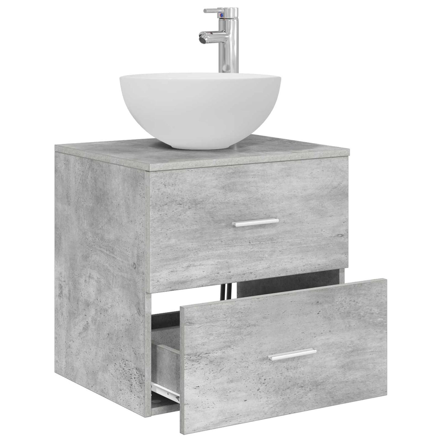 Wandgemonteerde Wastafel Vanity Betongrijs 49,5 x 35 x 63 cm is nu te koop bij PeponiXL, paradijselijk wonen!
