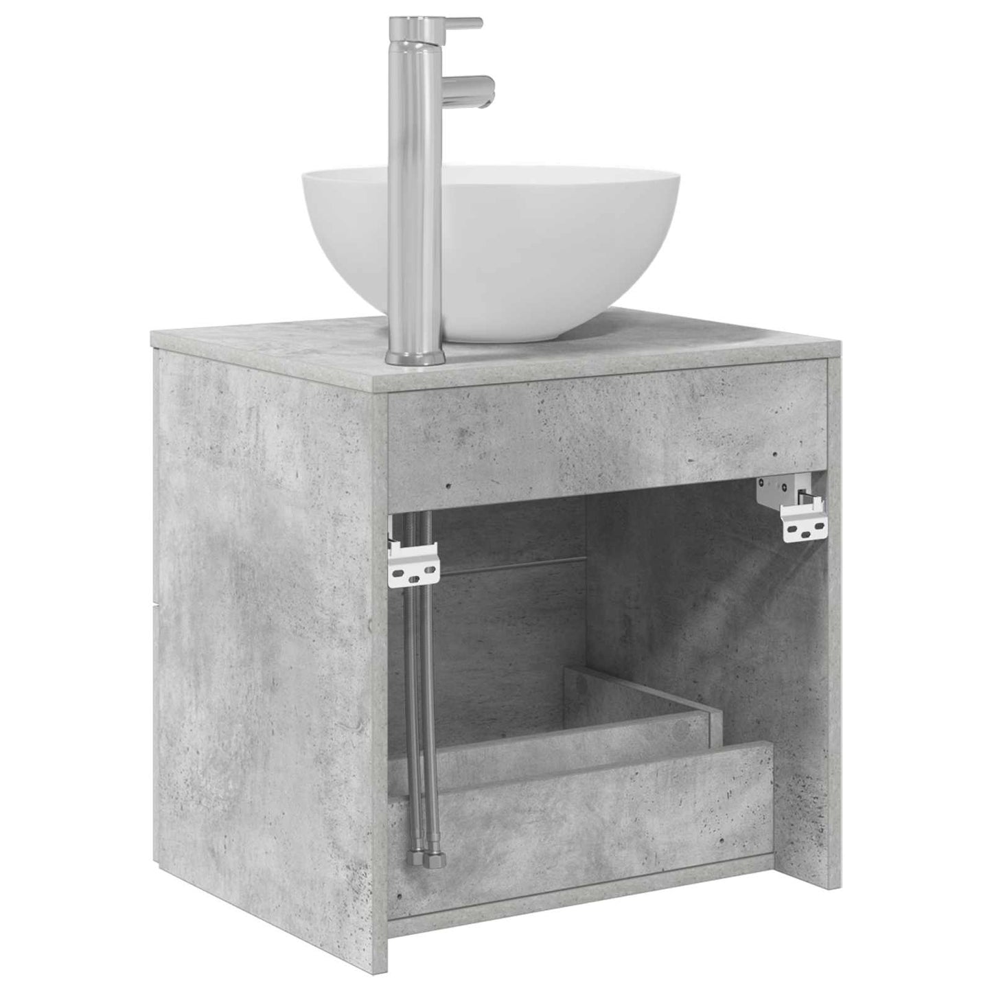 Wandgemonteerde Wastafel Vanity Betongrijs 49,5 x 35 x 63 cm is nu te koop bij PeponiXL, paradijselijk wonen!