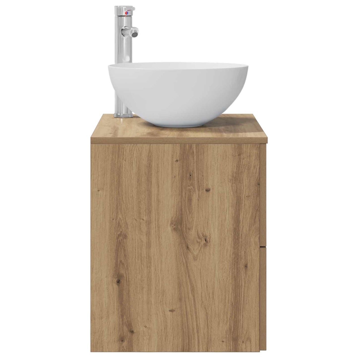 Wandgemonteerde Wastafel Vanity Artisanaal eiken is nu te koop bij PeponiXL, paradijselijk wonen!