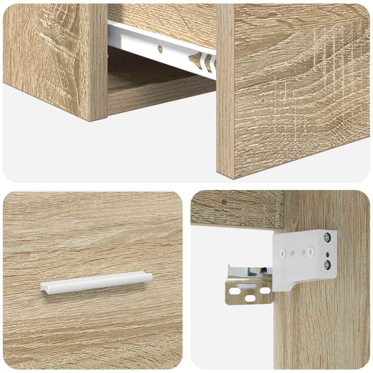 Wandgemonteerde Badkamerkast Sonoma Eiken 62,5 x 44,5 x 50 cm is nu te koop bij PeponiXL, paradijselijk wonen!