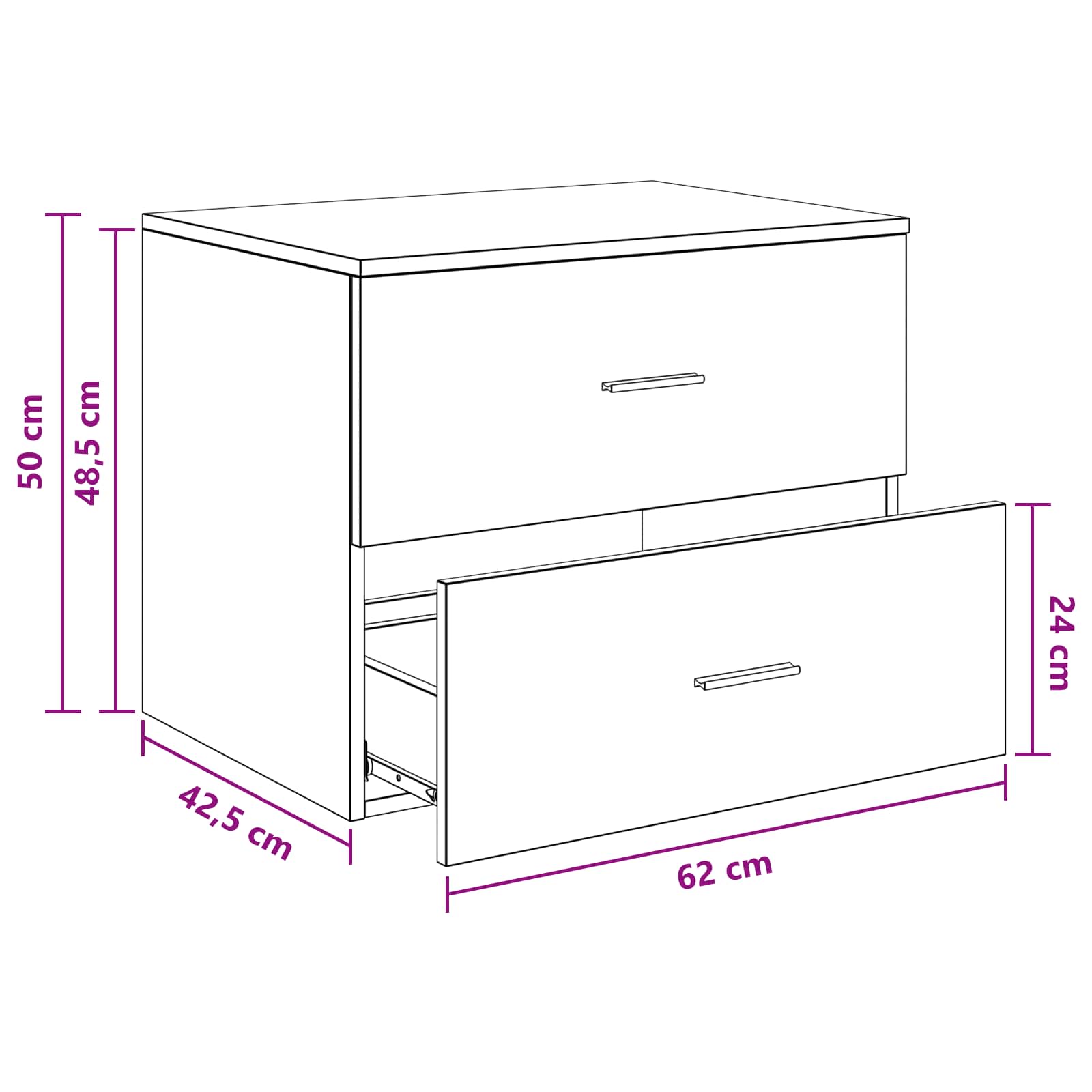 Wandgemonteerde Badkamerkast Sonoma Eiken 62,5 x 44,5 x 50 cm is nu te koop bij PeponiXL, paradijselijk wonen!