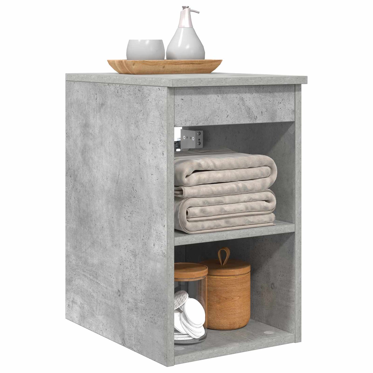Badkamerkast Tussenin Betongrijs 30 x 35 x 50 cm Bewerkt hout is nu te koop bij PeponiXL, paradijselijk wonen!
