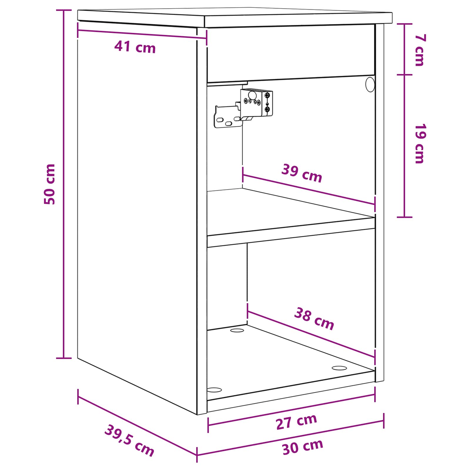 Badkamerkast Tussenin Betongrijs 30 x 35 x 50 cm Bewerkt hout is nu te koop bij PeponiXL, paradijselijk wonen!