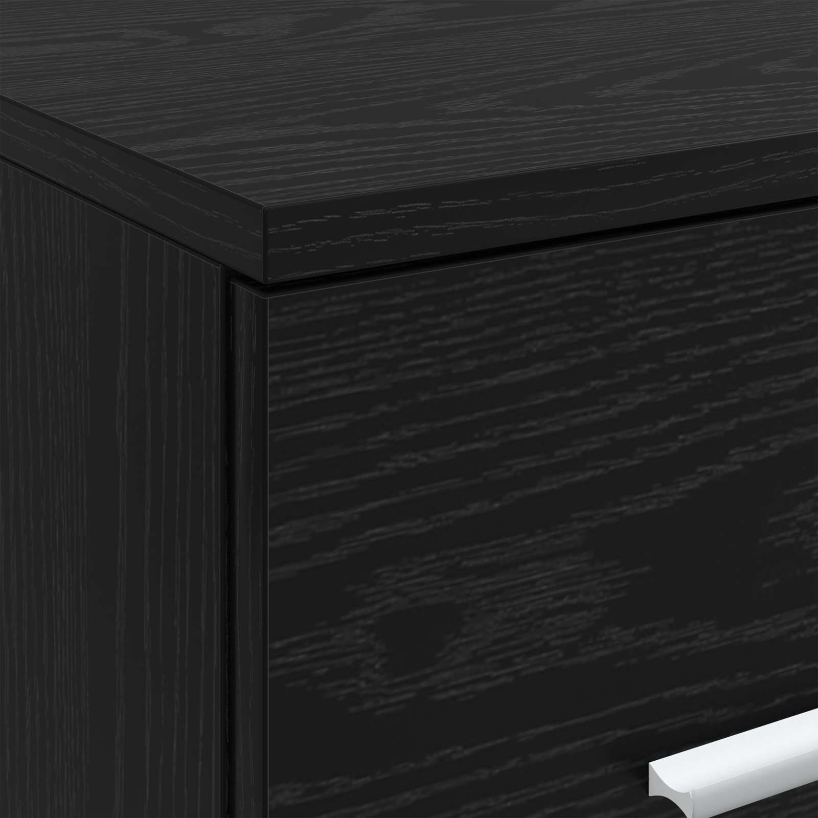 Badkamerkast Tussenin Zwart eiken 30 x 41 x 50 cm Bewerkt hout is nu te koop bij PeponiXL, paradijselijk wonen!