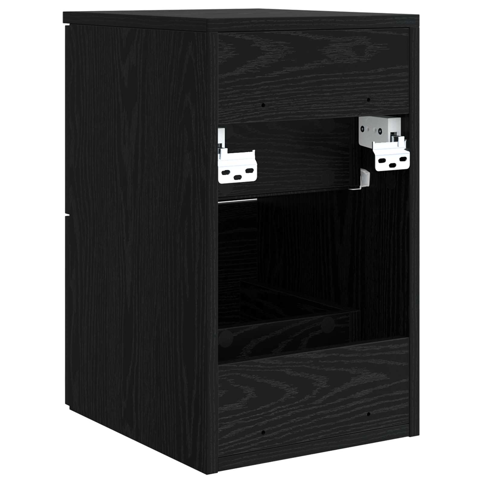 Badkamerkast Tussenin Zwart eiken 30 x 41 x 50 cm Bewerkt hout is nu te koop bij PeponiXL, paradijselijk wonen!