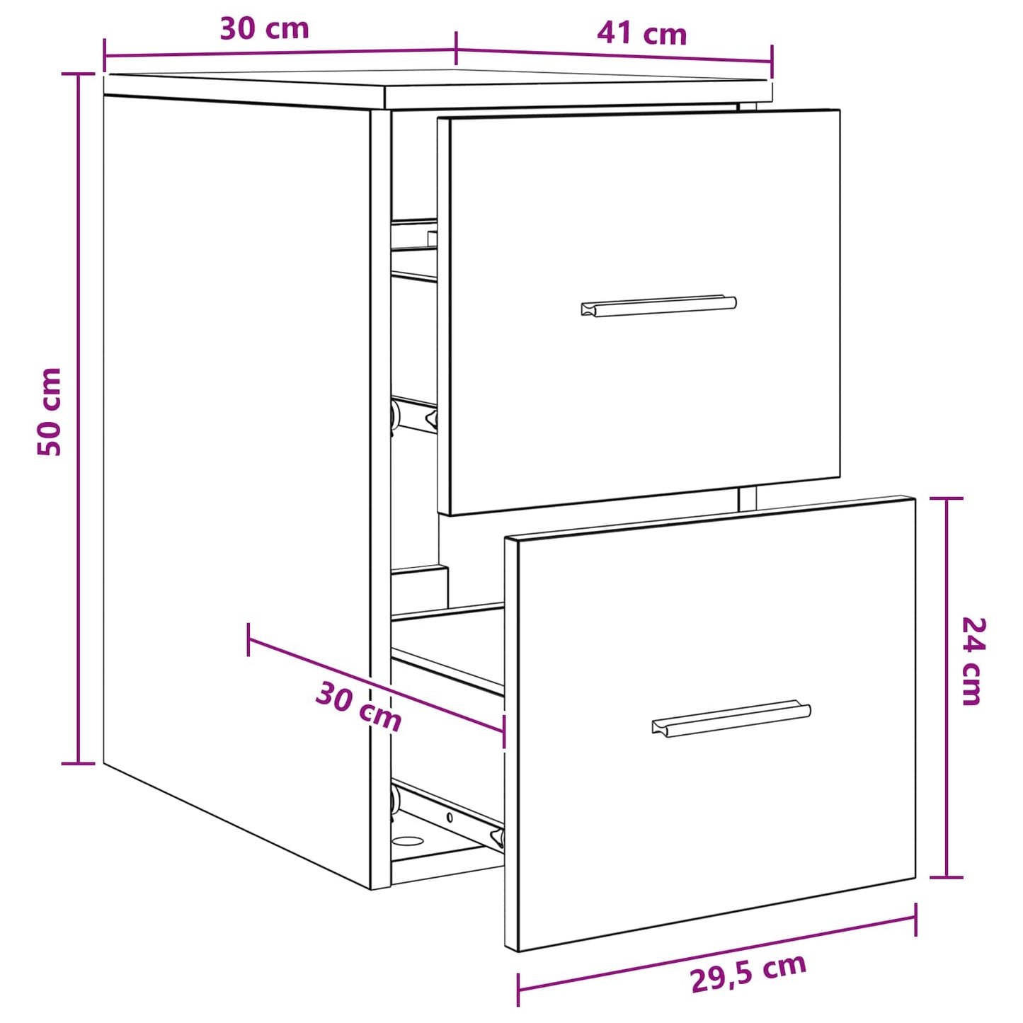 Badkamerkast Tussenin Zwart eiken 30 x 41 x 50 cm Bewerkt hout is nu te koop bij PeponiXL, paradijselijk wonen!