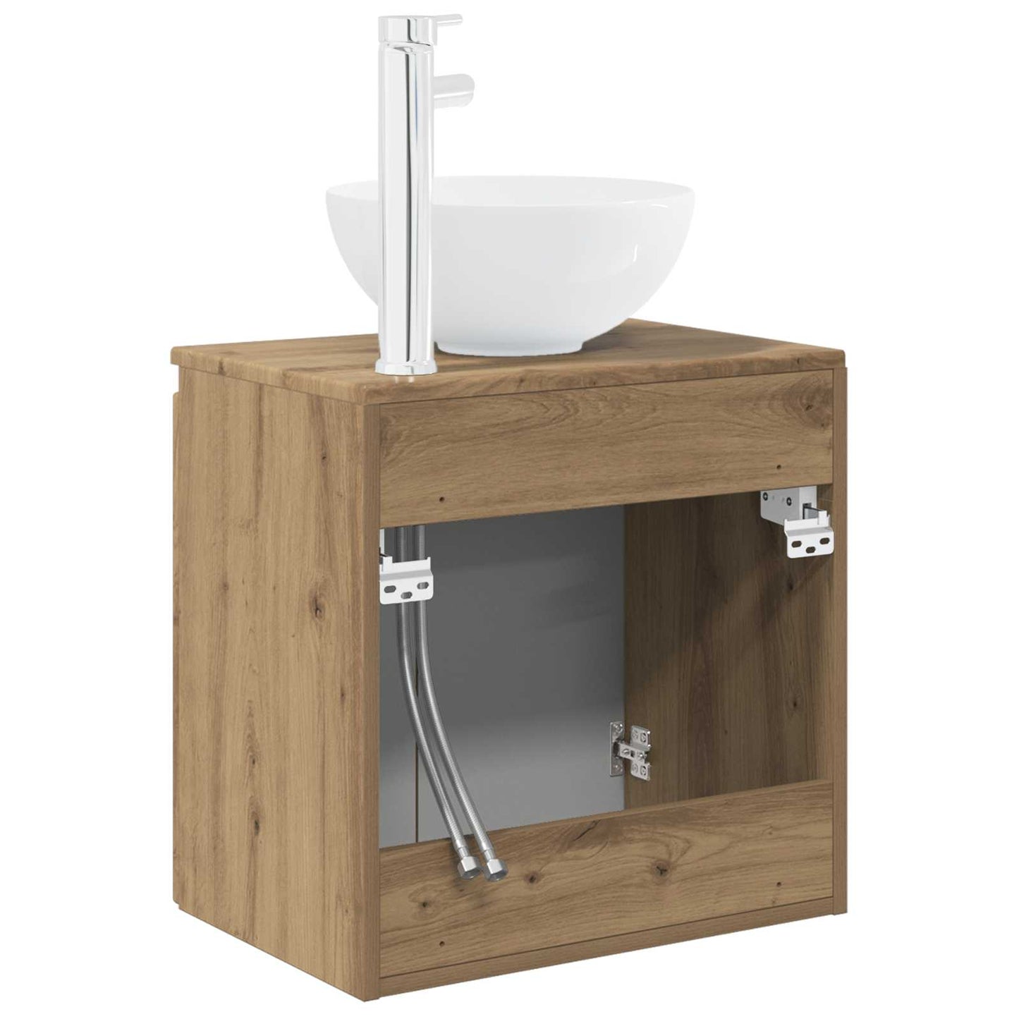 Wandgemonteerde wastafelmeubel Artisanaal eiken is nu te koop bij PeponiXL, paradijselijk wonen!