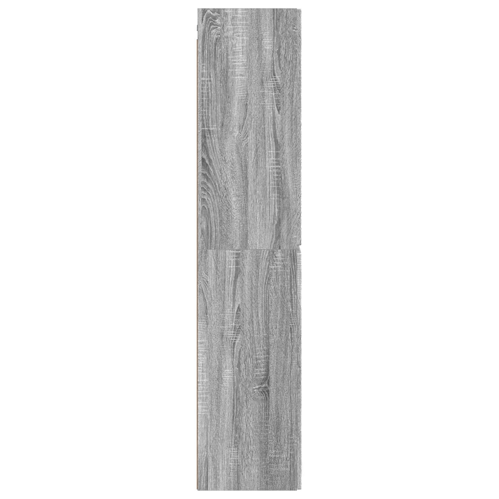 Wand Gemonteerde Badkamerkast Grijs Sonoma 33 x 34,5 x 160 cm is nu te koop bij PeponiXL, paradijselijk wonen!