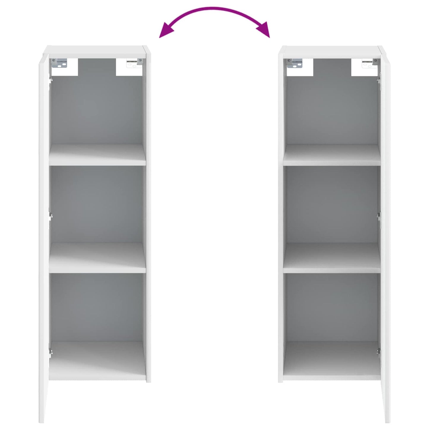Wand Gemonteerde Badkamerkast Wit 33 x 34,5 x 100 cm