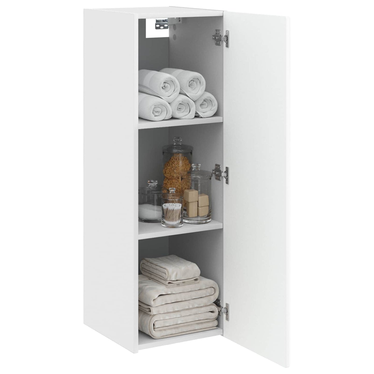 Wand Gemonteerde Badkamerkast Wit 33 x 34,5 x 100 cm