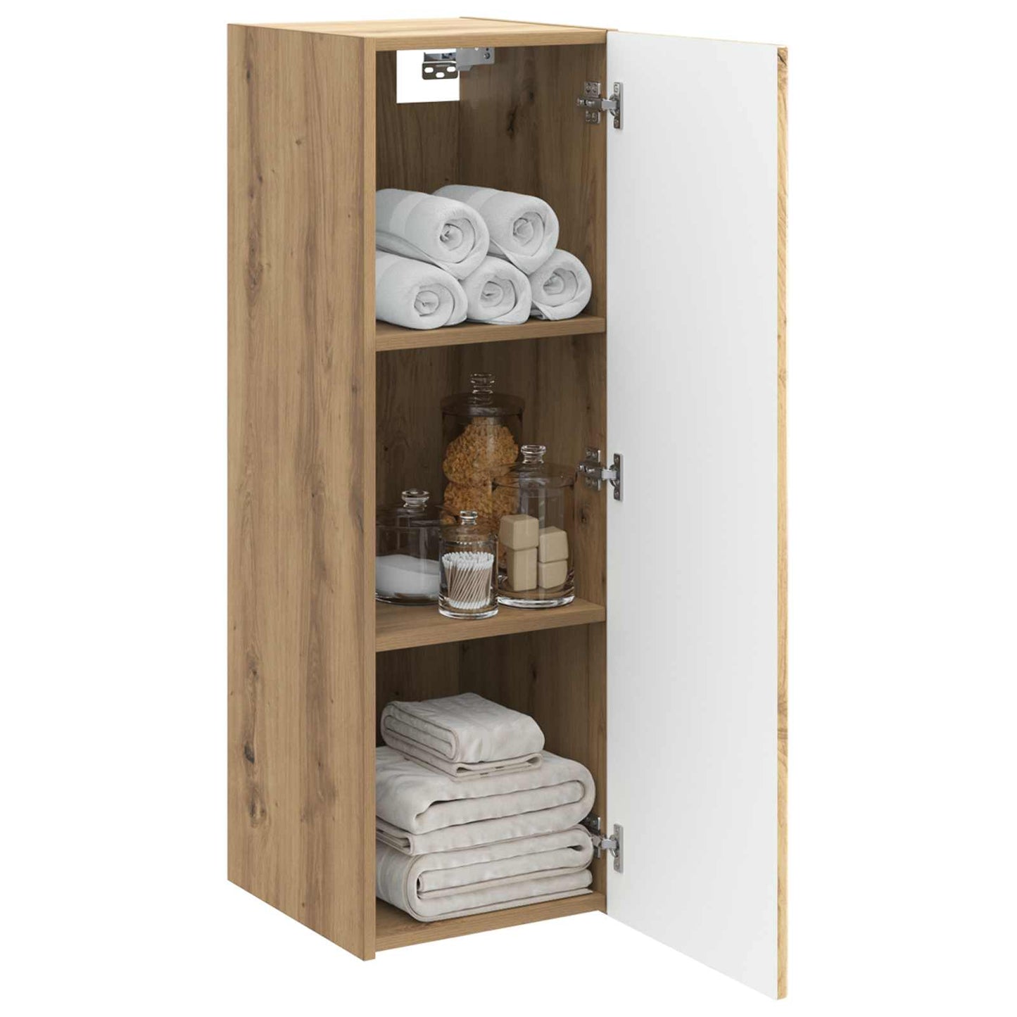 Wand Gemonteerde Badkamerkast Artisanaal eiken is nu te koop bij PeponiXL, paradijselijk wonen!