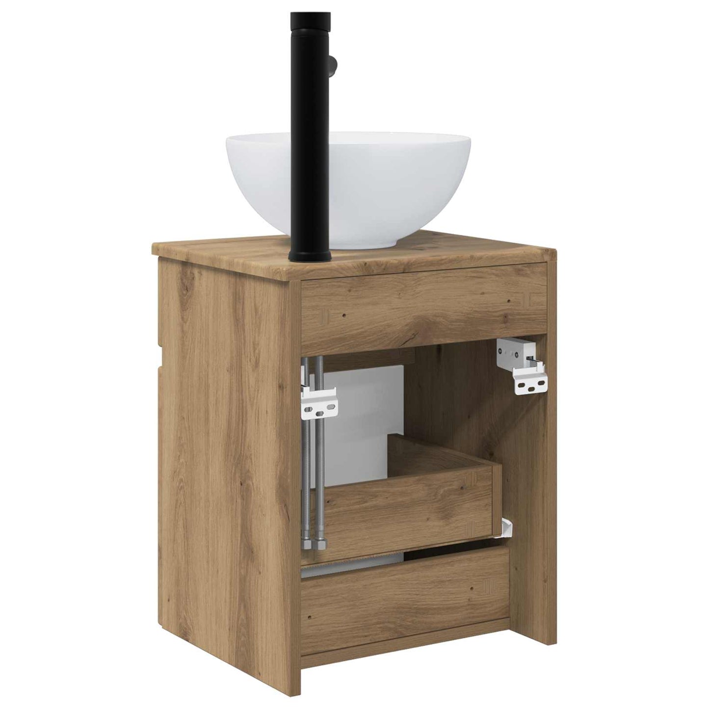 Wandgemonteerde wastafelmeubel Artisanaal eiken is nu te koop bij PeponiXL, paradijselijk wonen!