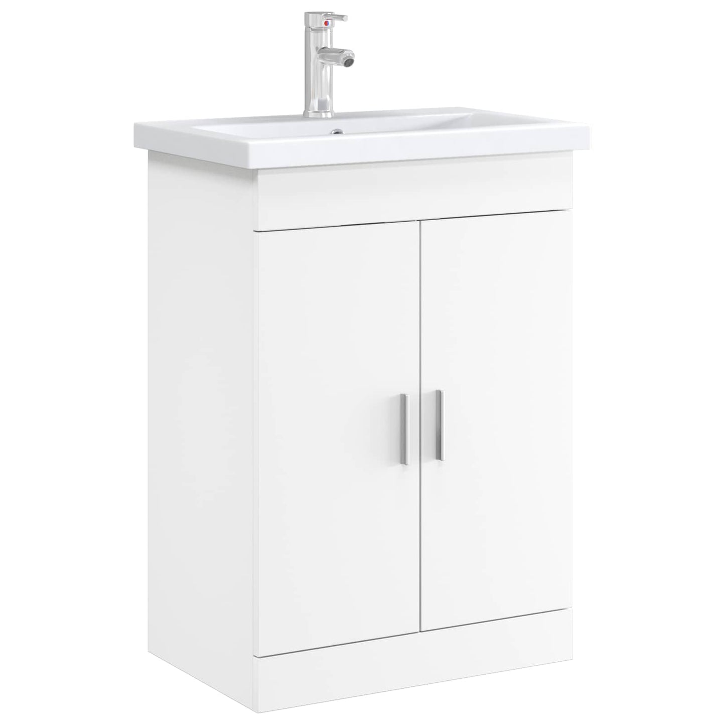 Badkamer Onder Wasbak Kast Wit 56 x 37,5 x 81 cm Bewerkt hout is nu te koop bij PeponiXL, paradijselijk wonen!