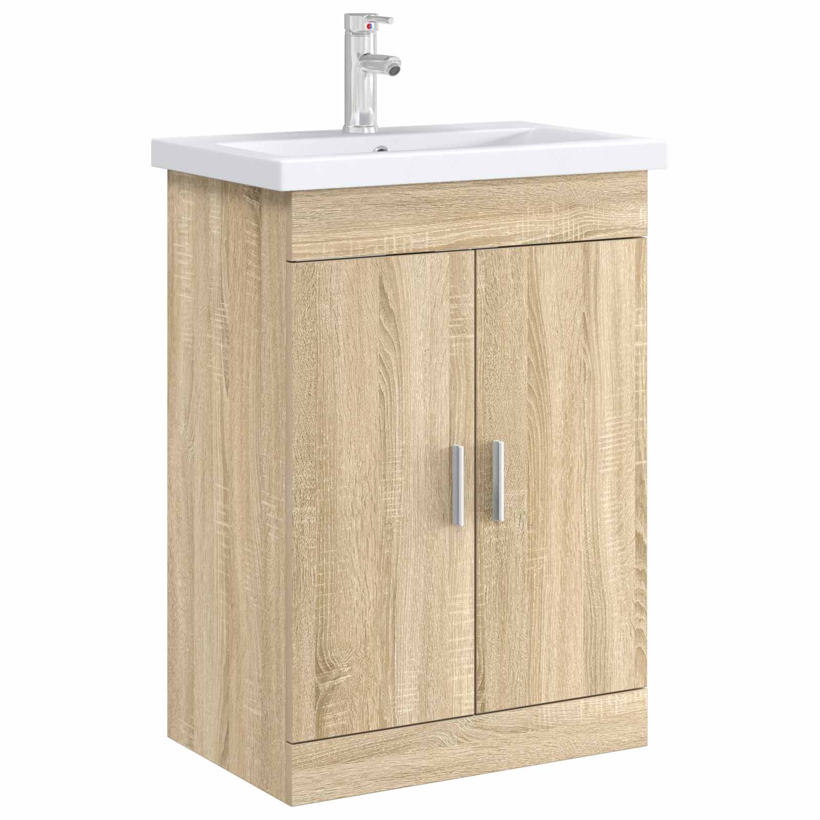 Badkamer Onder Wasbak Kast Sonoma Eiken 56 x 37,5 x 81 cm is nu te koop bij PeponiXL, paradijselijk wonen!