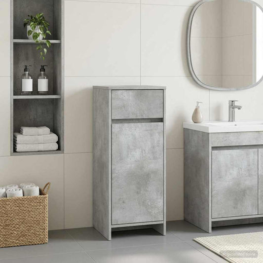 Badkamerkast Betongrijs 35 x 36,5 x 85 cm Bewerkt hout is nu te koop bij PeponiXL, paradijselijk wonen!
