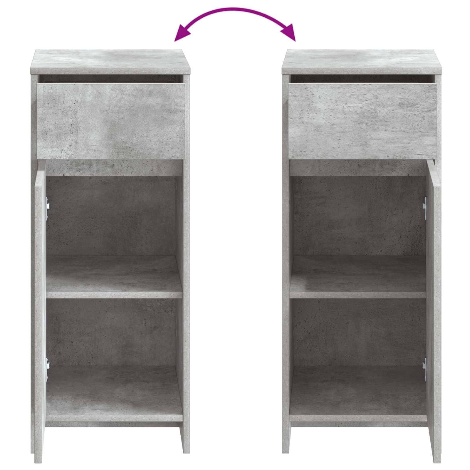 Badkamerkast Betongrijs 35 x 36,5 x 85 cm Bewerkt hout is nu te koop bij PeponiXL, paradijselijk wonen!