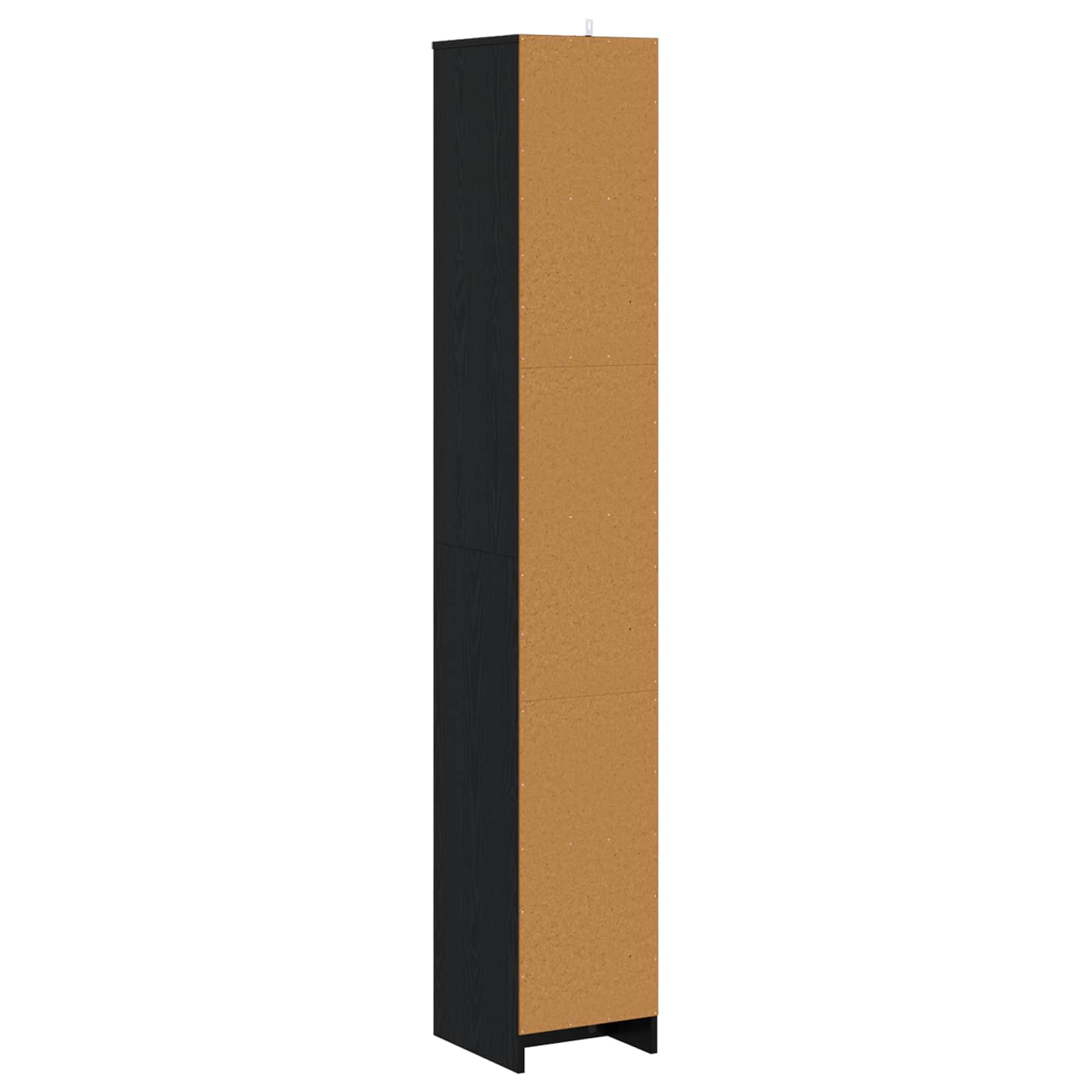 Badkamerkast Zwart eiken 30 x 33 x 190 cm Bewerkt hout is nu te koop bij PeponiXL, paradijselijk wonen!