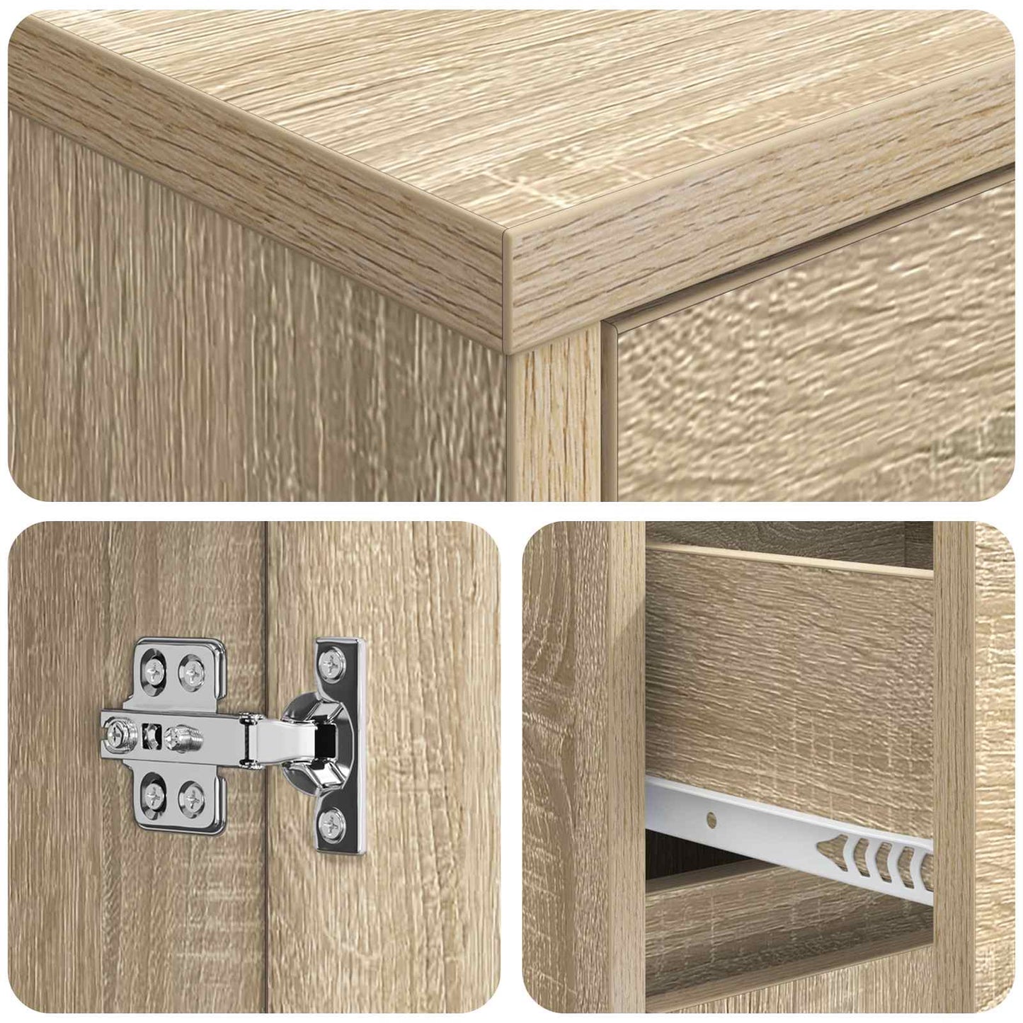 Badkamerkast Sonoma Eiken 30 x 33 x 190 cm Bewerkt hout is nu te koop bij PeponiXL, paradijselijk wonen!