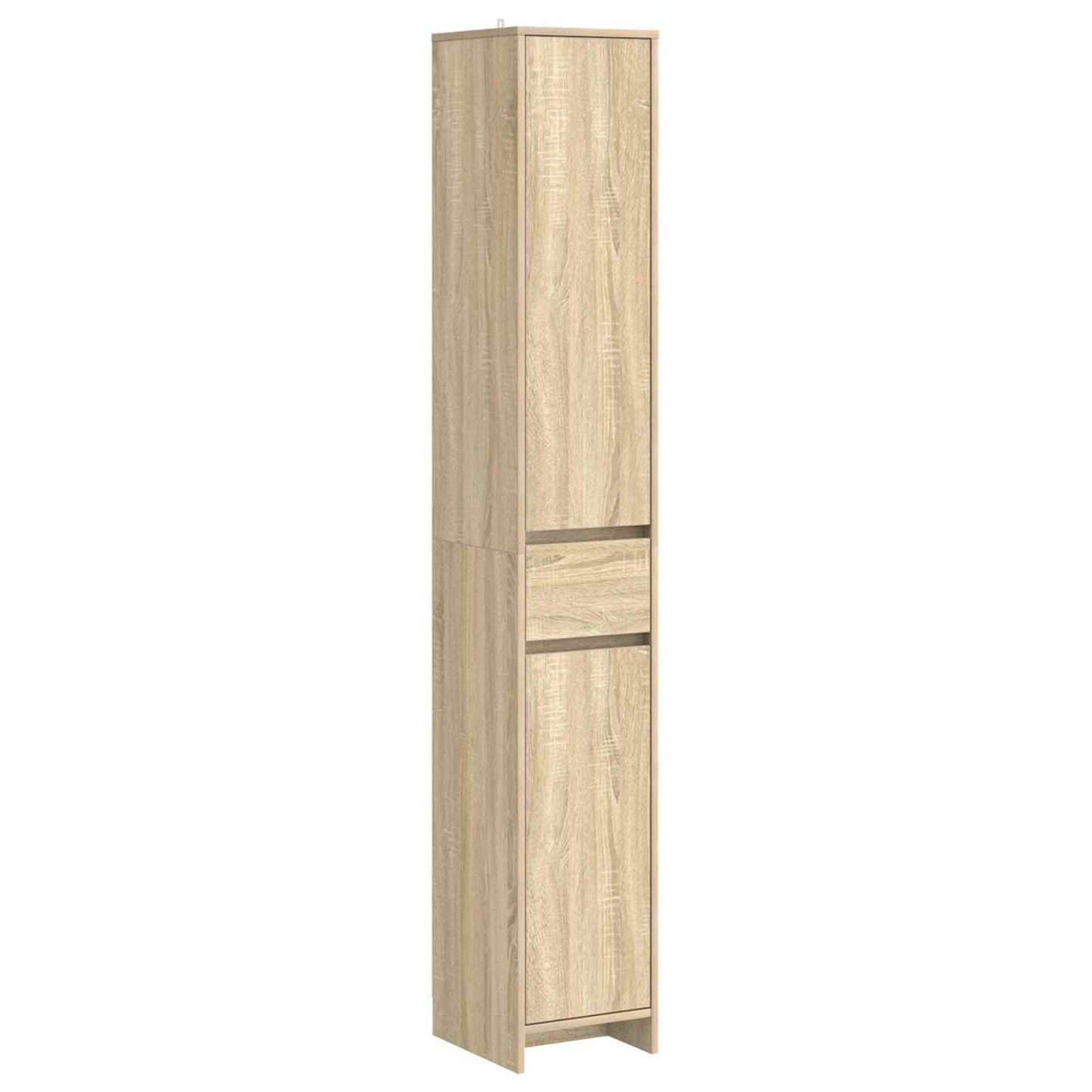 Badkamerkast Sonoma Eiken 30 x 33 x 190 cm Bewerkt hout is nu te koop bij PeponiXL, paradijselijk wonen!