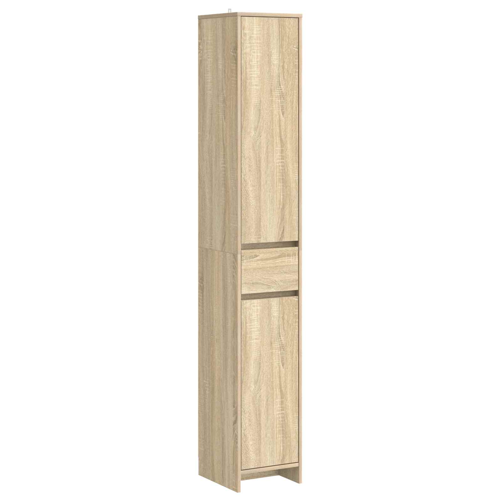 Badkamerkast Sonoma Eiken 30 x 33 x 190 cm Bewerkt hout is nu te koop bij PeponiXL, paradijselijk wonen!