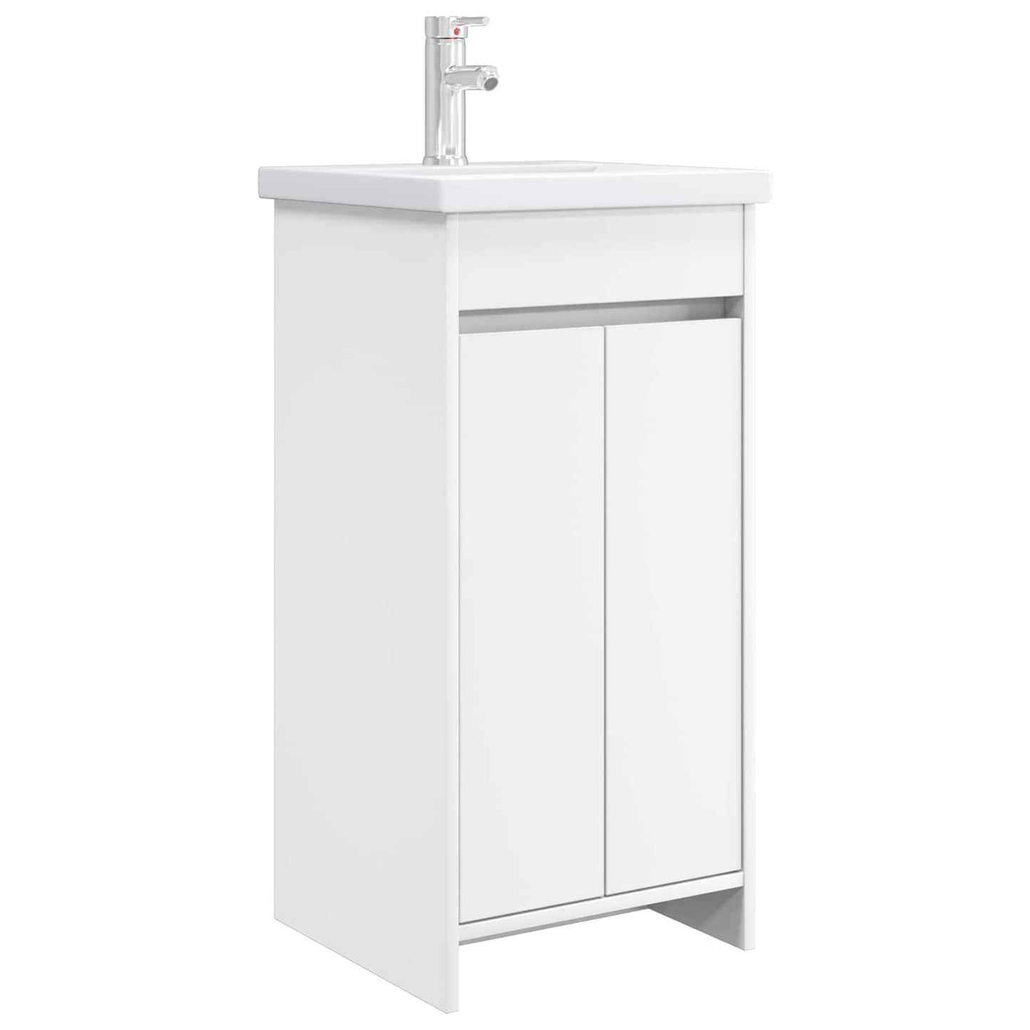 Badkamermeubel met Wasbak Wit 42 x 40 x 84,5 cm Bewerkt hout is nu te koop bij PeponiXL, paradijselijk wonen!