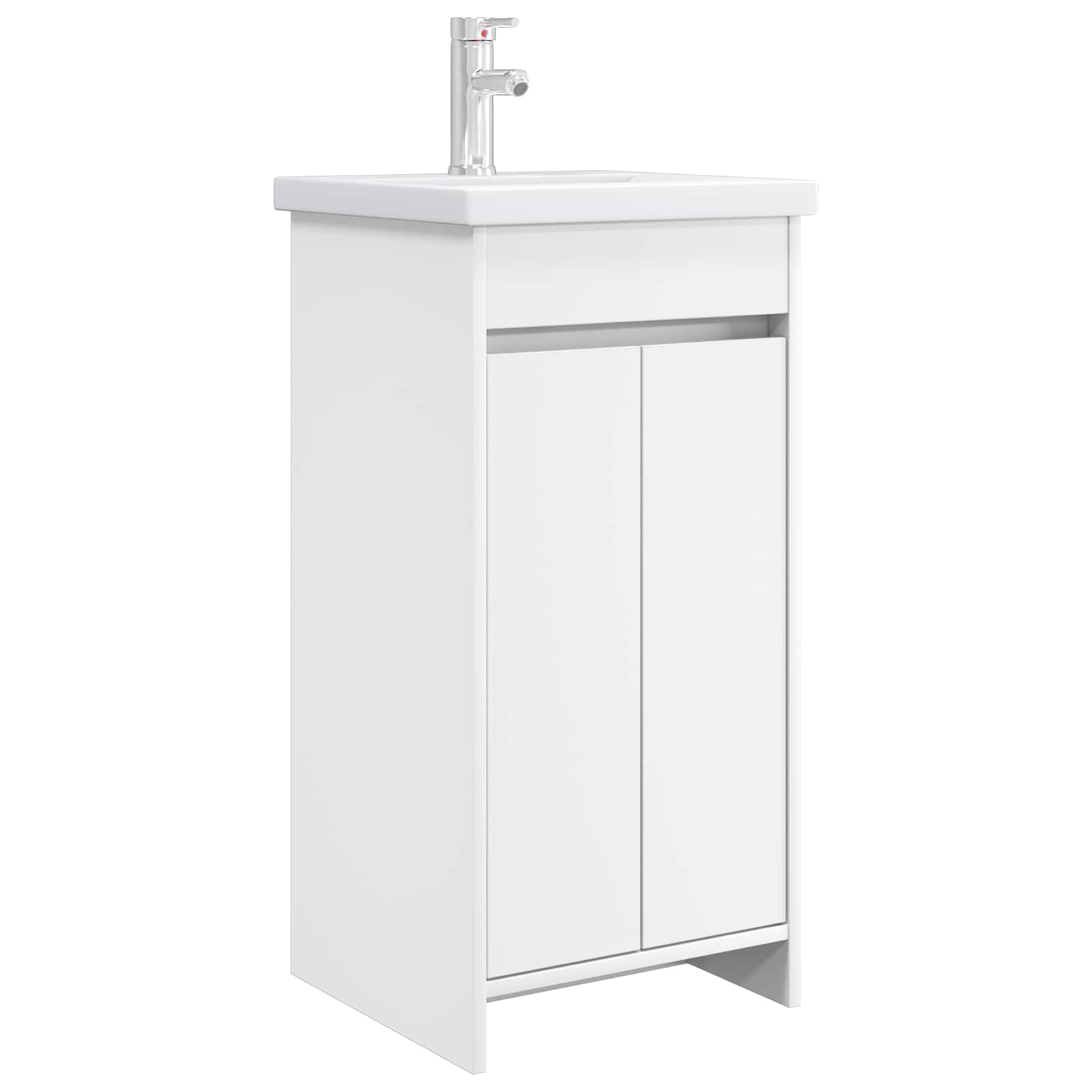 Badkamermeubel met Wasbak Wit 42 x 40 x 84,5 cm Bewerkt hout is nu te koop bij PeponiXL, paradijselijk wonen!