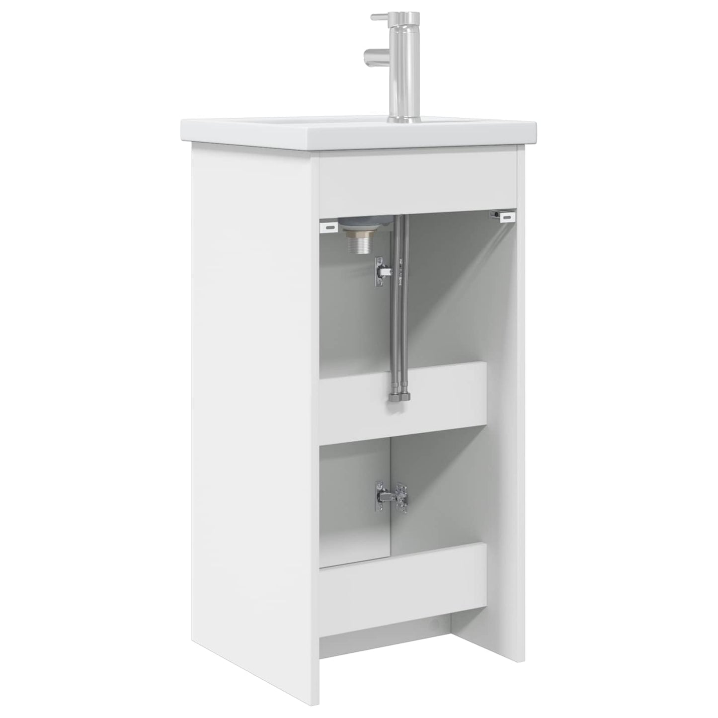 Badkamermeubel met Wasbak Wit 42 x 40 x 84,5 cm Bewerkt hout is nu te koop bij PeponiXL, paradijselijk wonen!